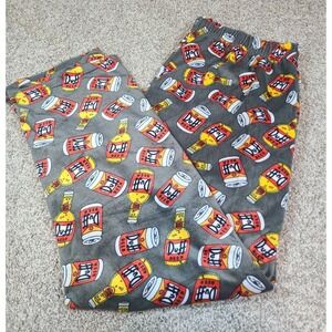 Simpsons Duff Beer Pajama Lounge Pants w/ Pockets Adult Size XL